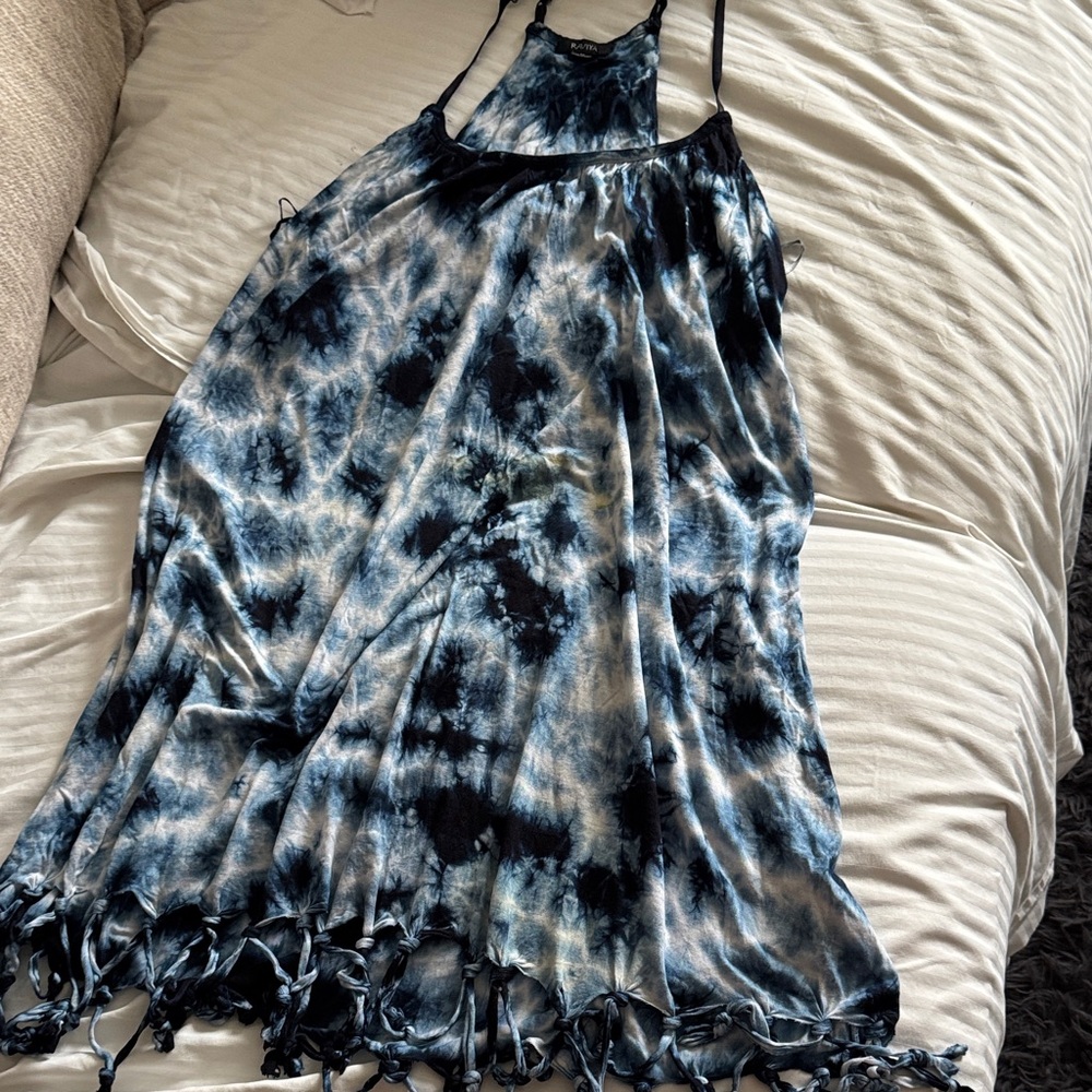 Beach ,Cover-up Blue Tie-Dye